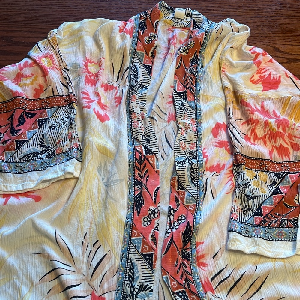 Billabong kimono cover up size small / medium #51 - Picture 2 of 5